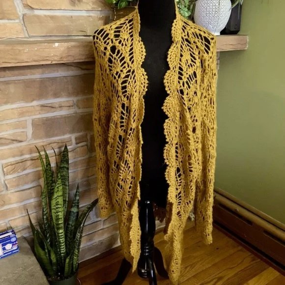 Sweaters - Crochet Cardigan Duster